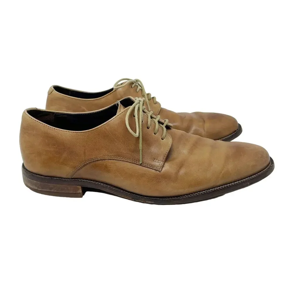 Cole Haan Mens 10.5 Brown Nike Air Williams Derby Round Toe Dress Shoes Lace Up